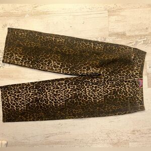 Edikted Leopard Print Low-Rise Jeans